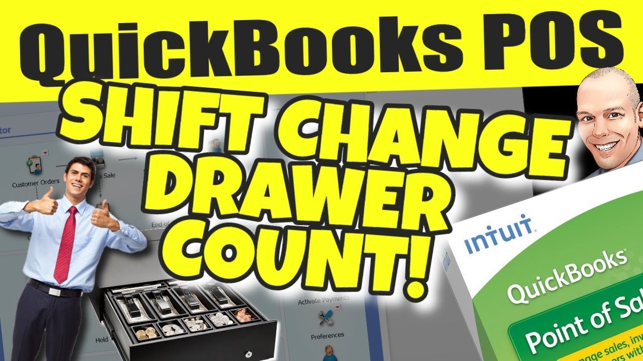 QuickBooks POS: Подсчет кассовых кассовых аппаратов при смене смены