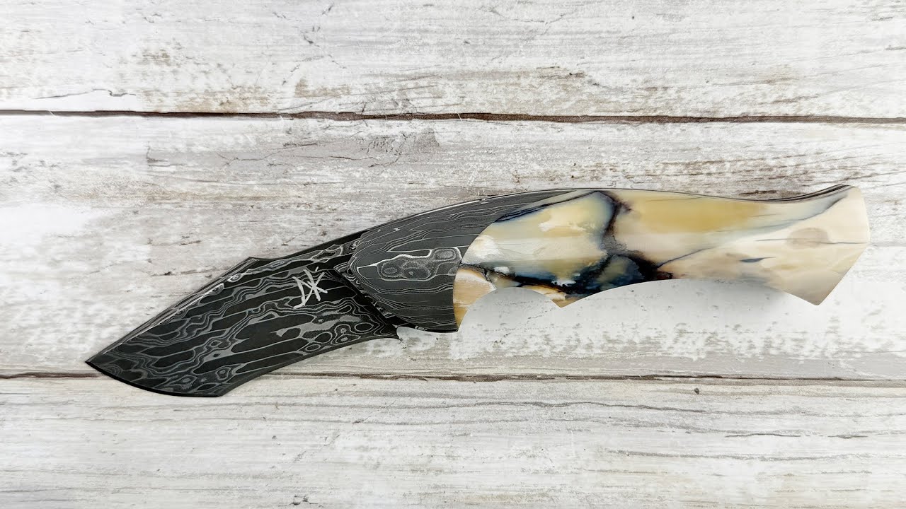 Damien H. Krause Eldin DK Knives Custom Pocketknife. Fablades Full Review