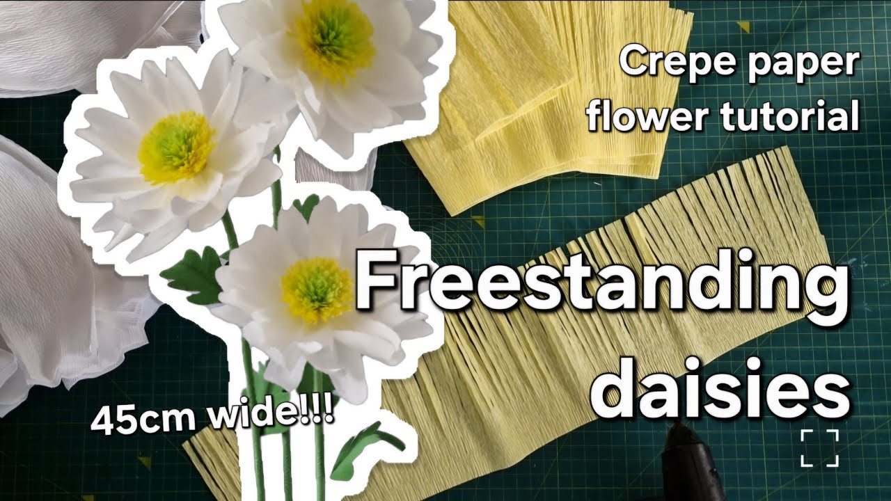 Giant spring daisy 💐 How to make crepe paper flower