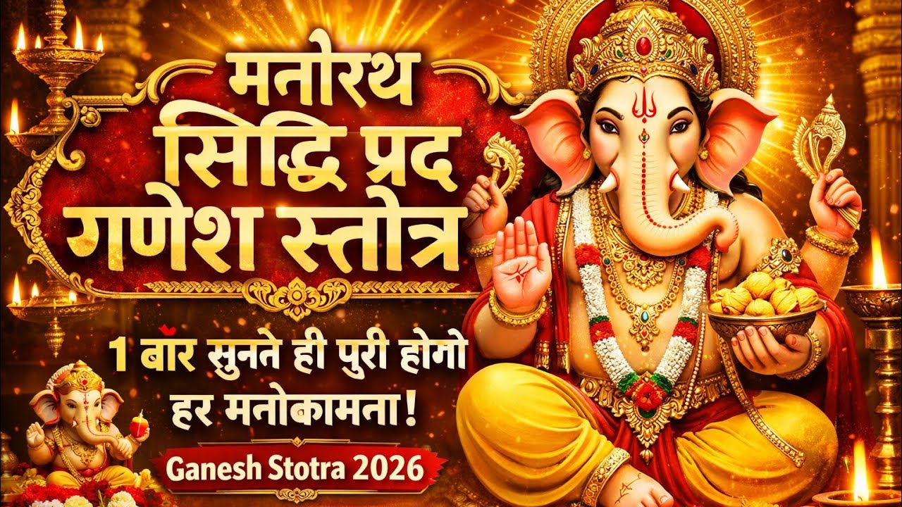 मनोरथ सिद्धि प्रद गणेश स्तोत्र | 1 बार सुनते ही पूरी होगी हर मनोकामना | Ganesh Stotra 2026