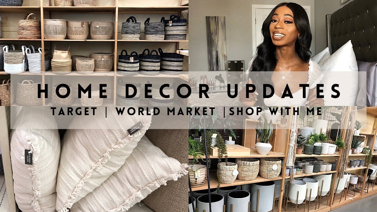TARGET & WORLD MARKET HOME DECOR SHOP WITH ME + HAUL | MODERN HOME DECOR 2021