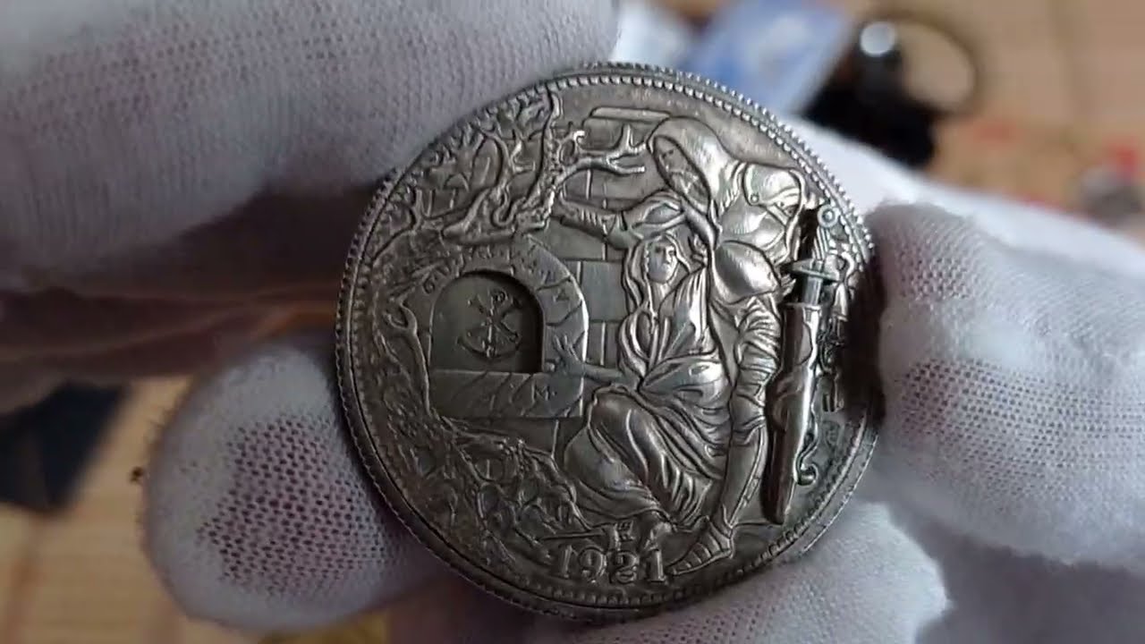 Сувенірна  монета з прихованим механізмом Святий Грааль  (Holy Grail) колекція Hobo Nikel