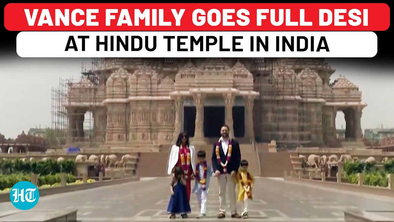 On Cam: JD Vance Family Goes Full Desi At Akshardham Temple, Kids Steal Limelight With Indian Attire