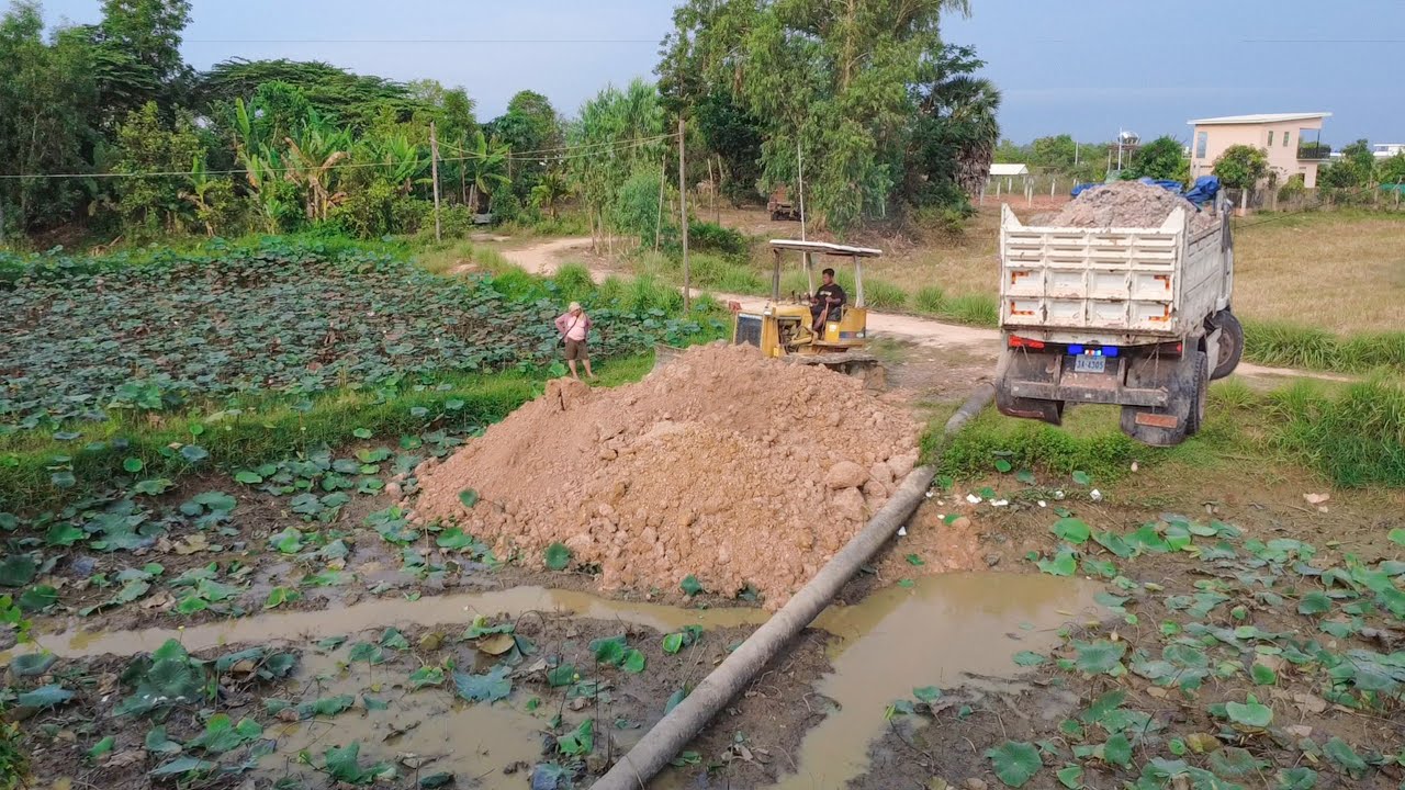 New Location use old work team Yesterday filling land operator dozer d41 pouring dirt