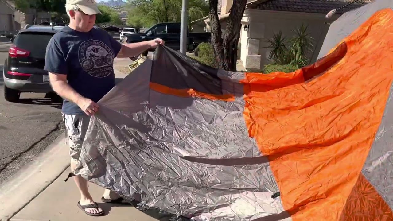 Practice Ozark Trail 11 Person Instant Cabin Tent Set Up (Part 1) #tent #camping #ozarktrail