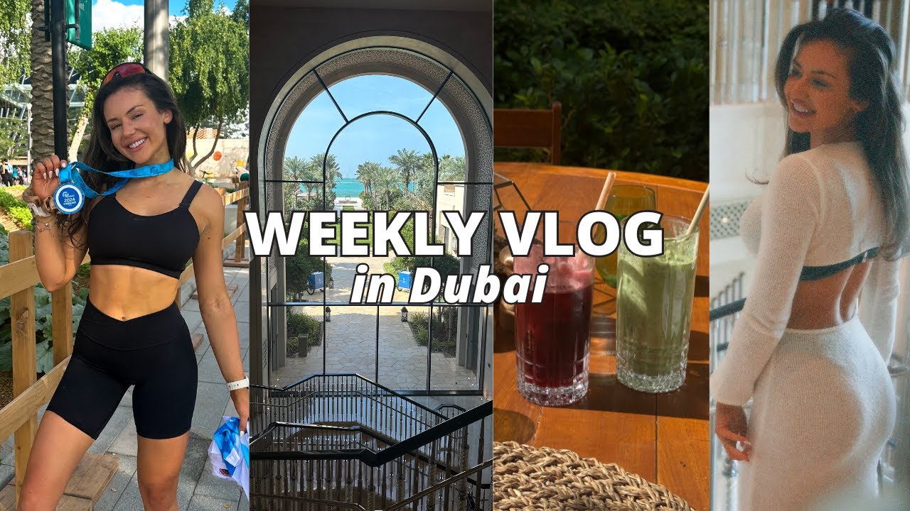 WEEKLY VLOG IN DUBAI 2 | half marathon, productive days, beach days, journalling routine
