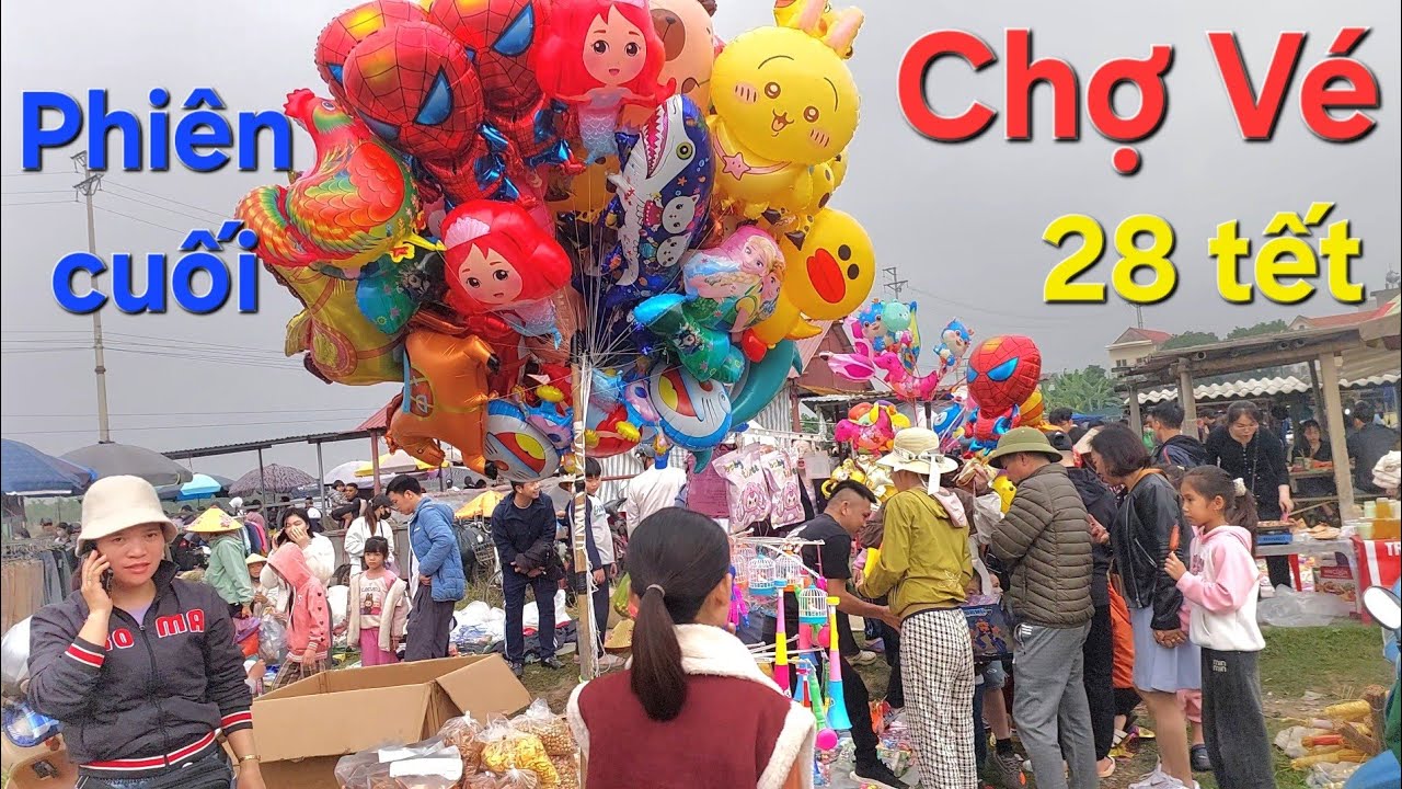 Nóng nhất lúc này ngày 28 Tết chợ Vé Hải Dương họp phiên cuối cùng
