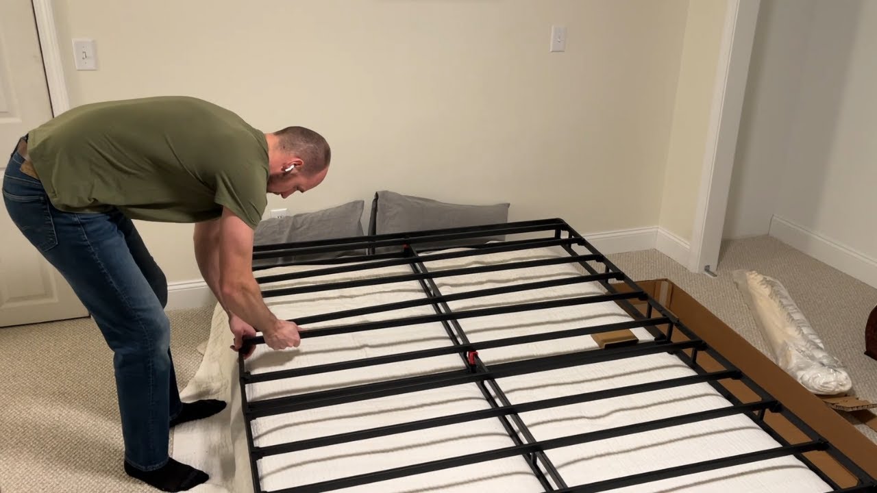 Quick & Easy Install: Amazon Basics Smart Box Spring Bed Base in 8 Minutes!