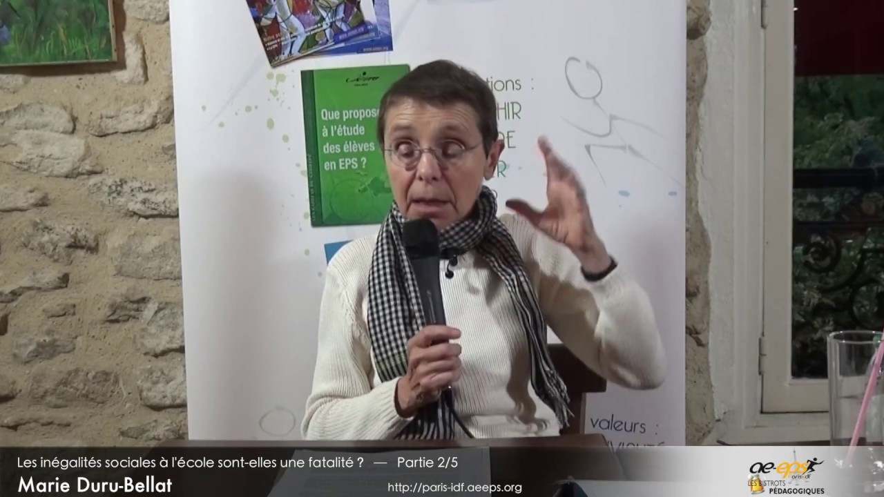 Marie Duru-Bellat : Bistrot pédagogique sur les inégalités sociales à l'école – Partie 2/5