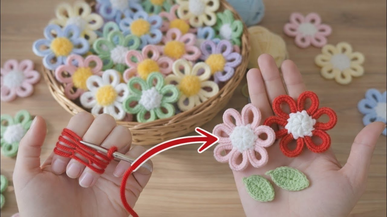 Wow😍🌹There's such a simple way to make flowers using string🌹I make lots of these and sell them all 💰