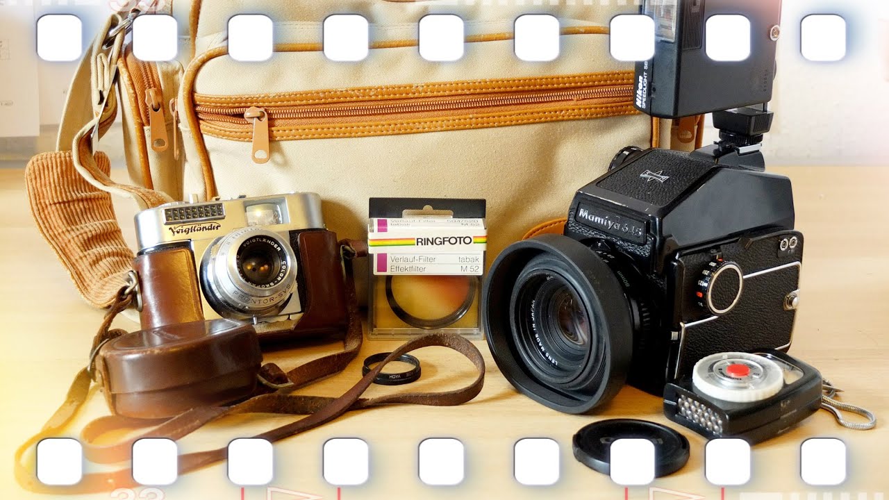 Meine analog Fototasche für Ostfriesland - Vito BL, Mamiya M645 & Ikophot 🎞 Flanell, Kameras & Film