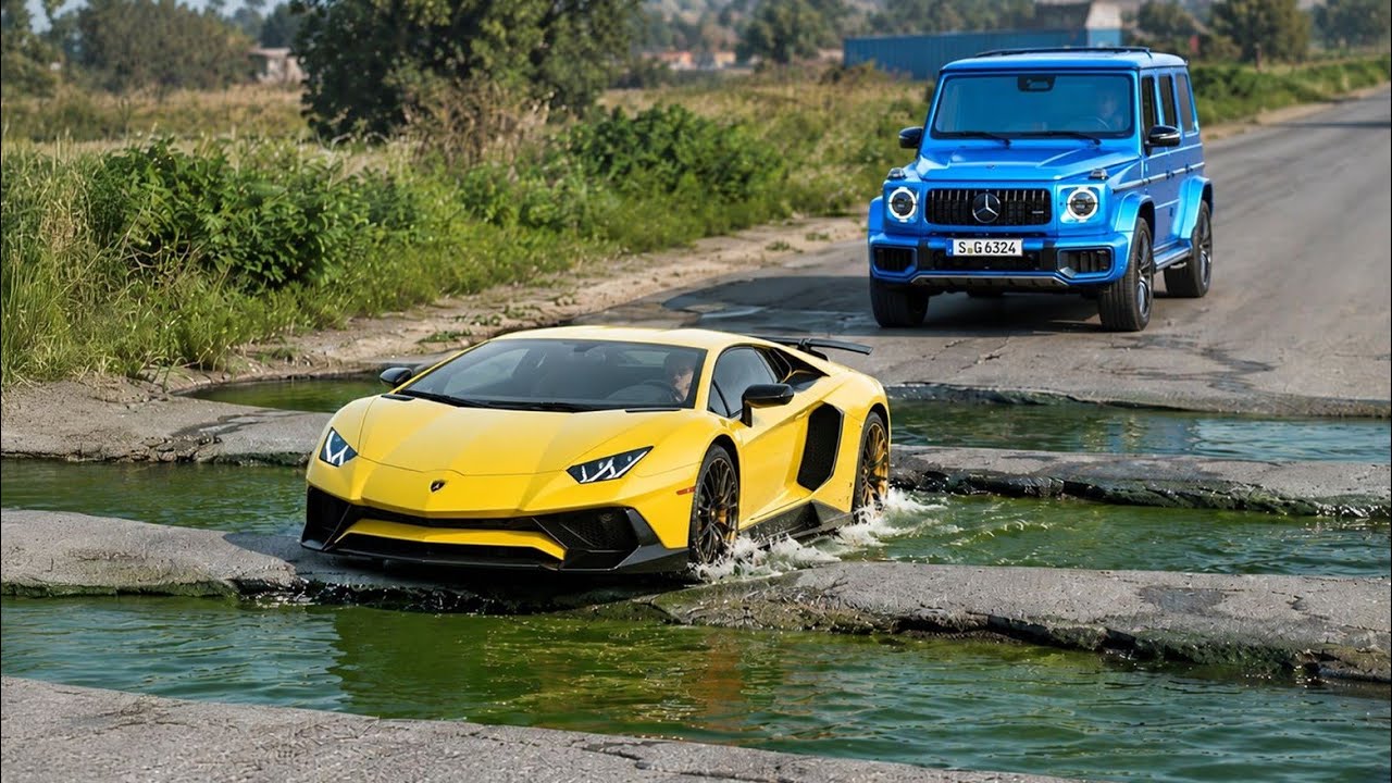 Cars vs Water Potholes Challenge #6 in BeamNG Drive!