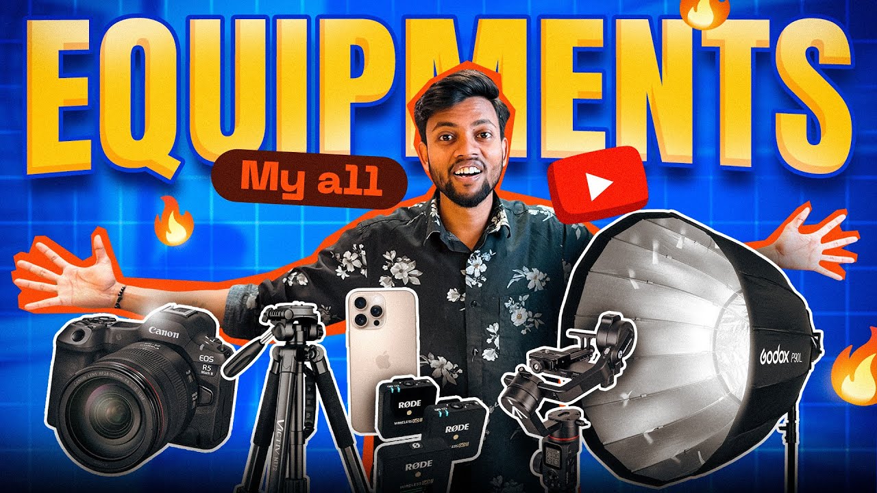 My All Youtube Equipments 🔥 Mic, Tripod, Camera, Lights ….!!