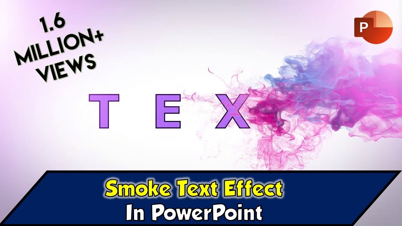 Анимация дымового текстового эффекта в Microsoft PowerPoint Animation Tutorial