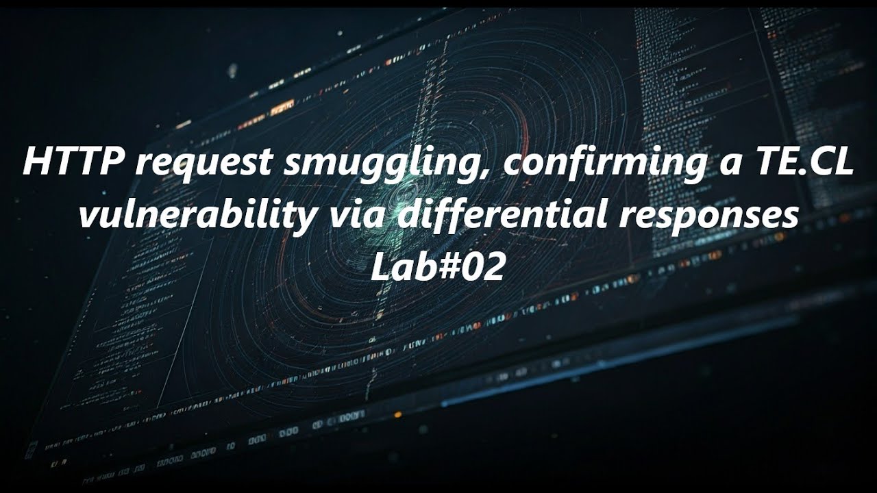 HTTP request smuggling, confirming a TE.CL vulnerability via differential responses - Lab#02