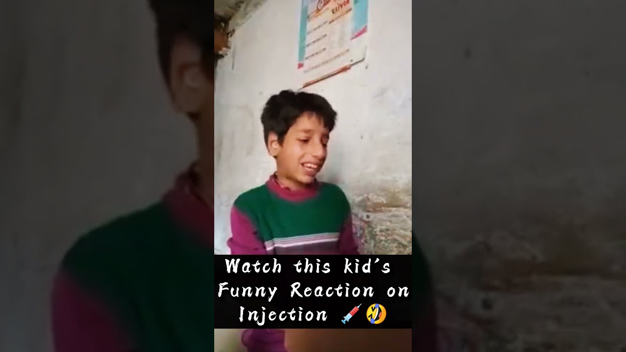 Funny Reaction of Boy Scared of Injection | Viral Video #injection #funnyvideo #reaction #shorts