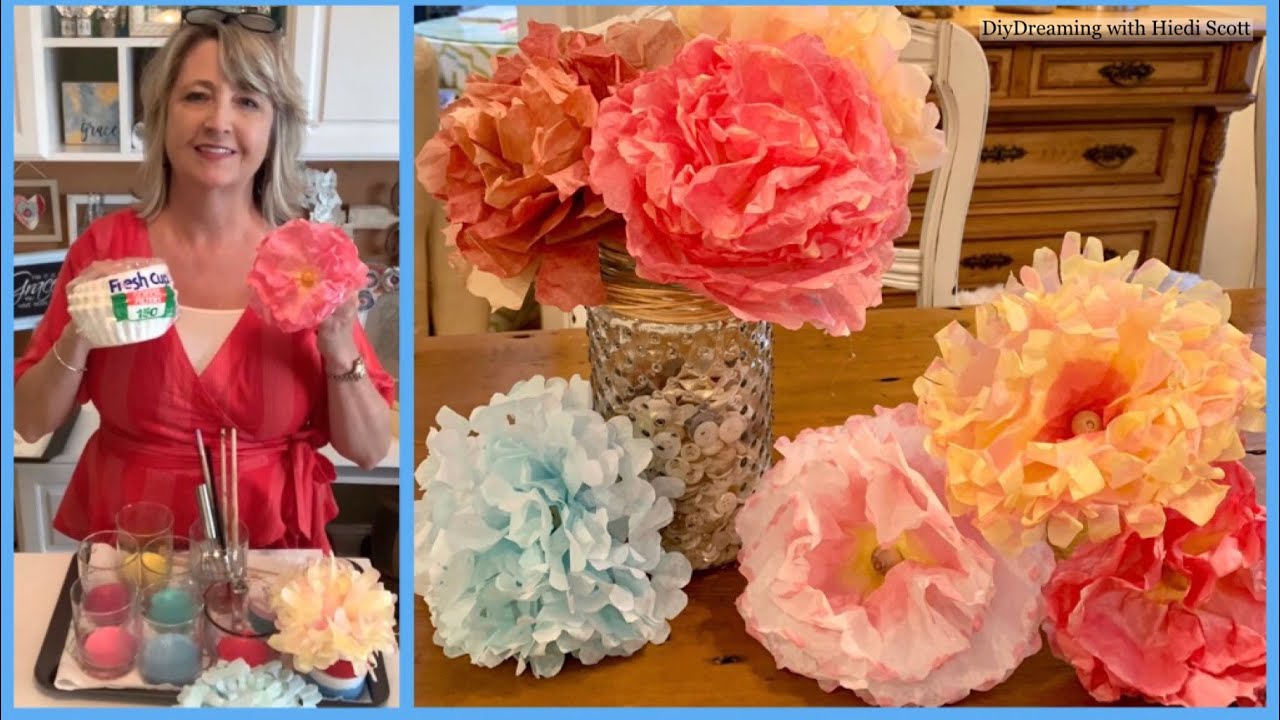 DIY Coffee Filter Flowers From Start to Finish