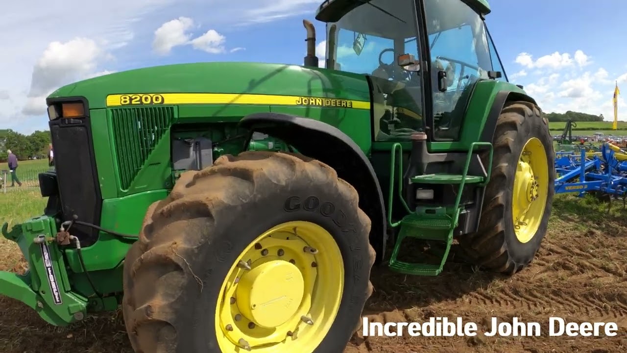 1996 John Deere 8200 7.6 Litre 6-Cyl Diesel Tractor (200 HP) with Farmet Verso 8 Cultivator