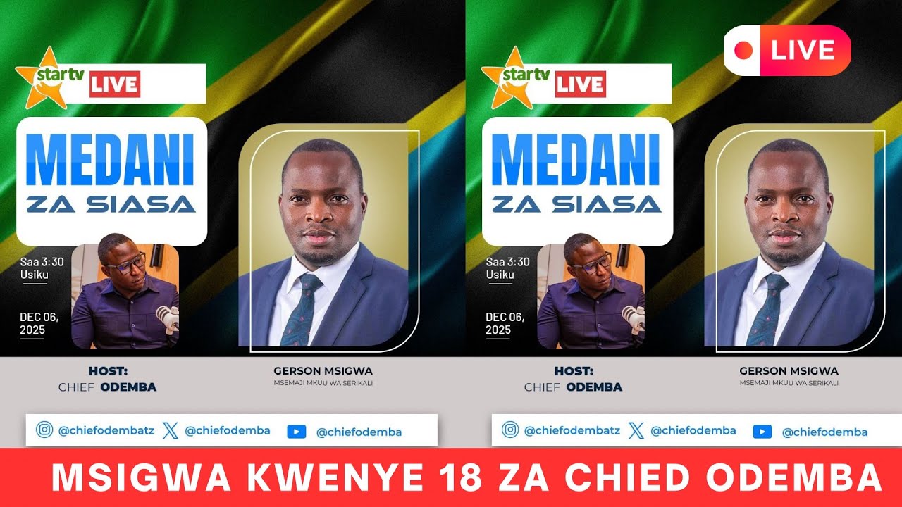 LIVE: MSIGWA ANAULIZWA MASWALI MAGUMU NA CHIEF ODEMBA MUDA HUU