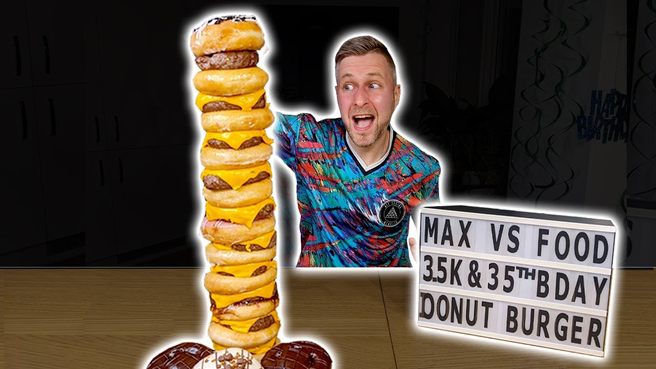 ЧЕЛЛЕНДЖ С САМЫМ ВЫСОКИМ ПОНЧИКОМ-БУРГЕРОМ В ИСТОРИИ! ОБЗОР JAFFNUT от Krispy Kreme! Челлендж с е...