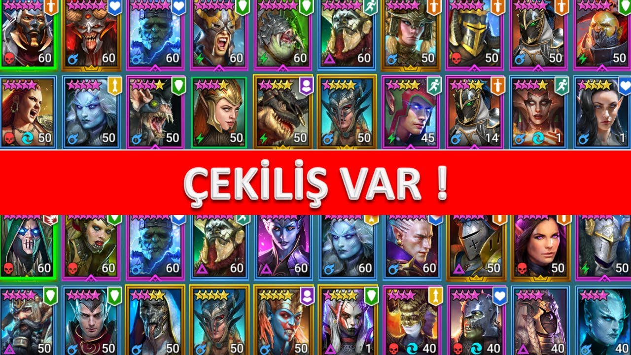 RAID: Shadow Legends Türkçe Vezir Bad-el Kahin Hesap Çekilişi Zavia Zalim Ixlimor Trunda Giltmallet