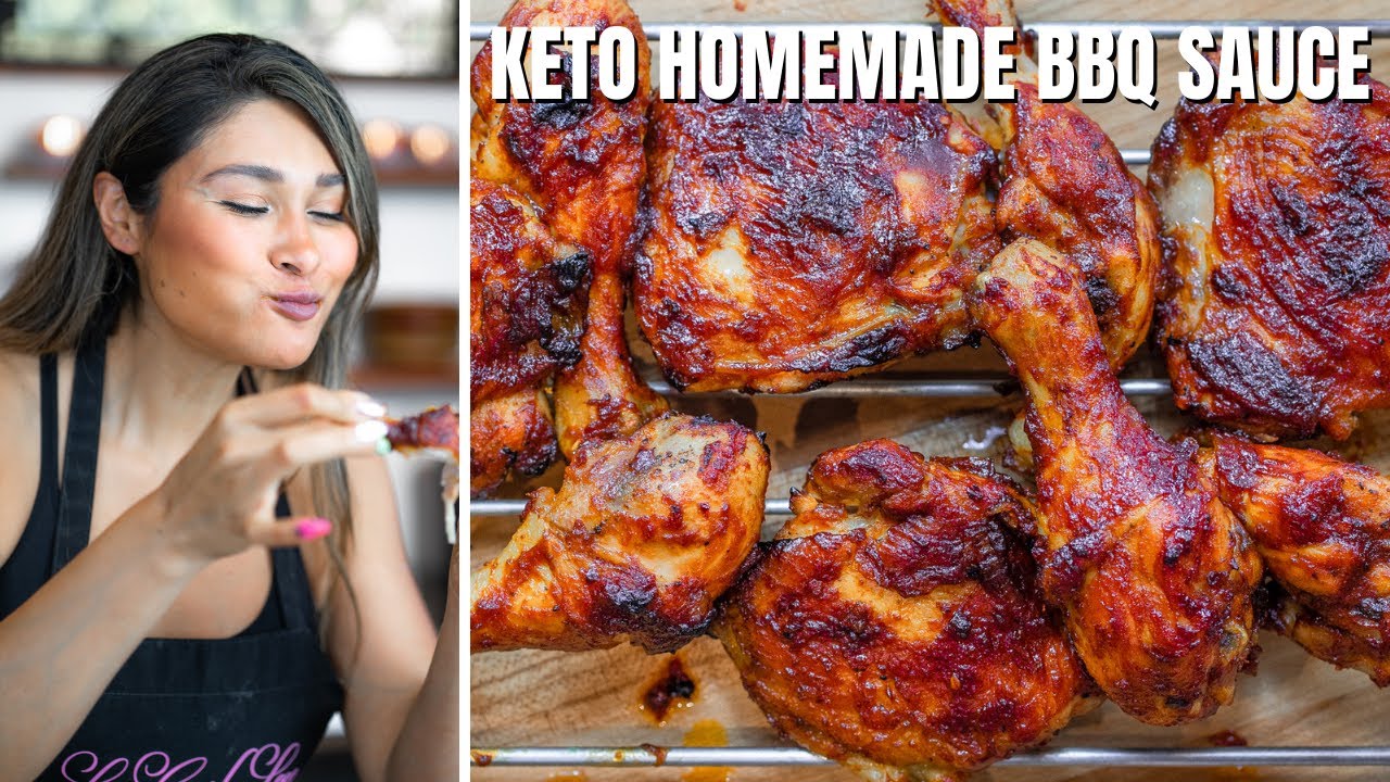 EASY KETO BBQ SAUCE RECIPE! How to Make BBQ Chicken With Homemade Sauce