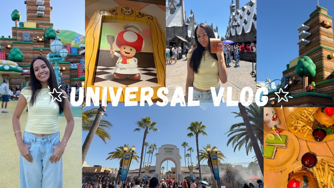 UNIVERSAL STUDIOS VLOG | what I eat in a day, Toadstool Cafe, Hello Kitty Cafe, ride ratings