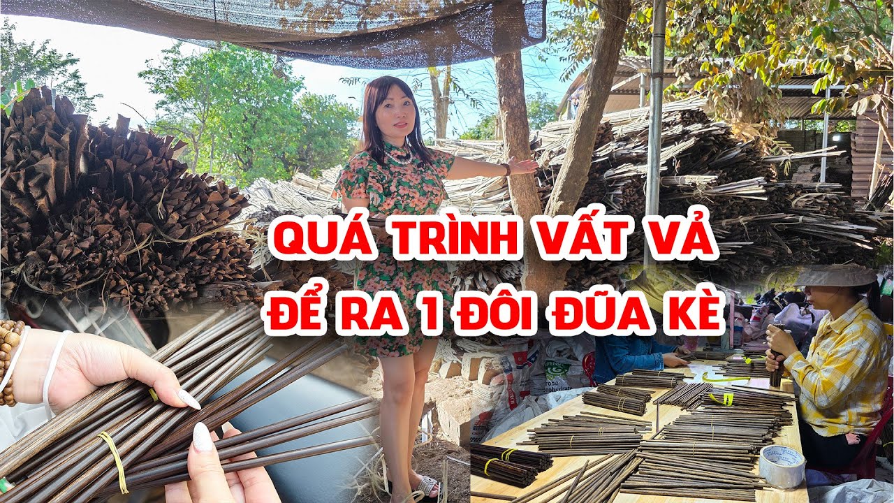 Toàn Cảnh Quá Trình Người Dân Vùng Núi Làm Đũa Cây Kè Vất Vả Ra Sao - Đũa Kè Là Gì? KT Food