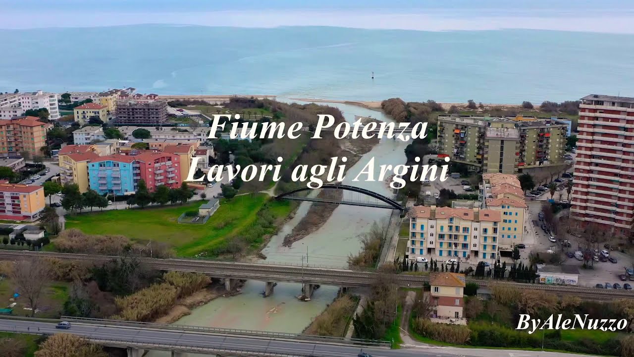 Fiume Potenza Lavori agli argini
