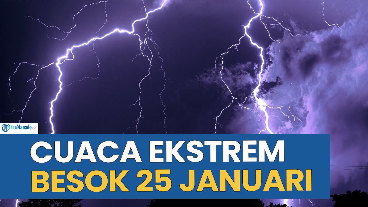 WASPADA! PERINGATAN DINI CUACA EKSTREM BESOK MINGGU 25 JANUARI 2026, CEK WILAYAH ANDA