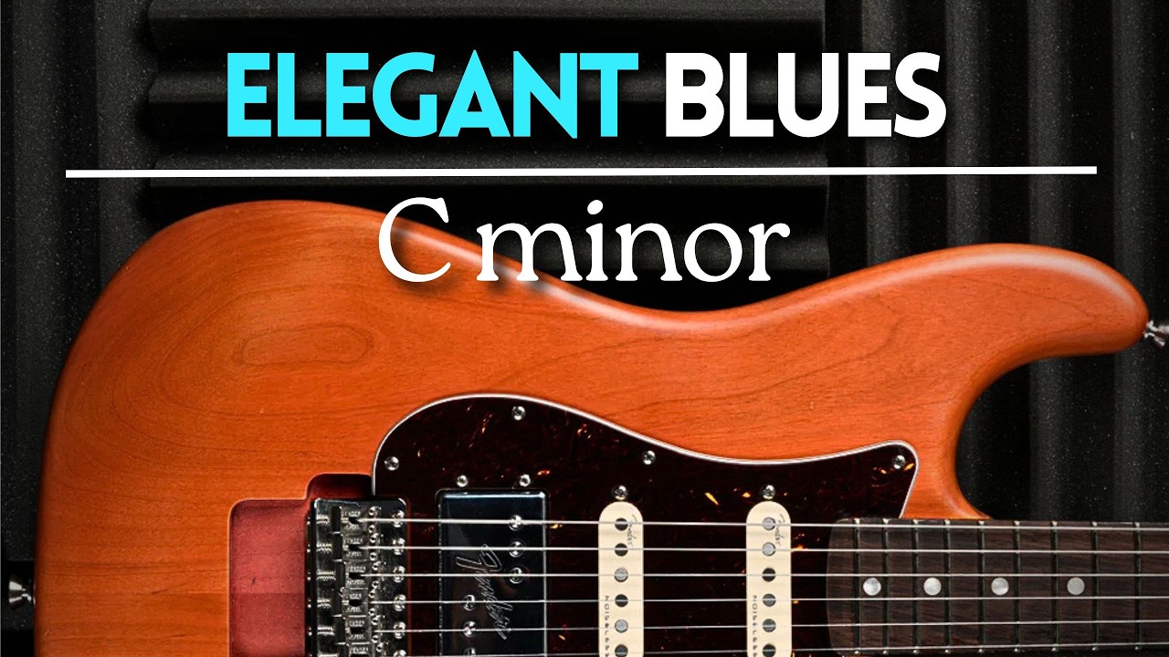 Elegant Groove Blues Guitar Backing Track Jam in C Minor