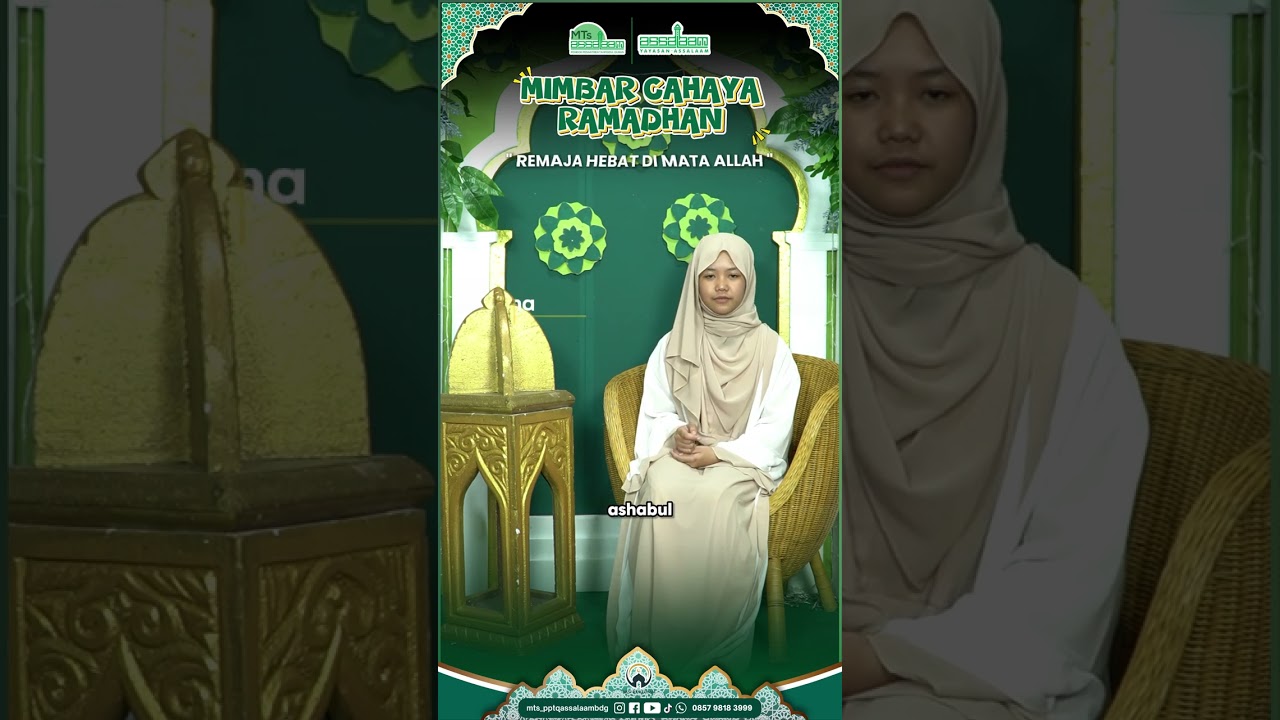 Remaja Hebat Di Mata Allah - MIMBAR CAHAYA RAMADHAN - Sabrina Azzahra 7C #shorts