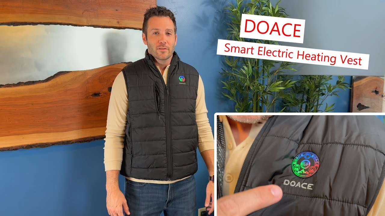 Doace Smart Electric Heating Vest, customizable quick heating #heat #vest #heatedvest #warmup