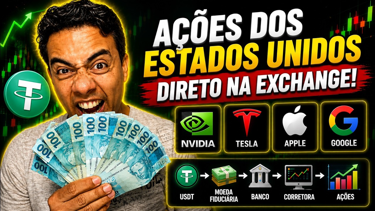 🔥 AGORA D&Aacute; PRA NEGOCIAR A&Ccedil;&Otilde;ES DOS EUA COM USDT?! 🇺🇸 NA MEXC