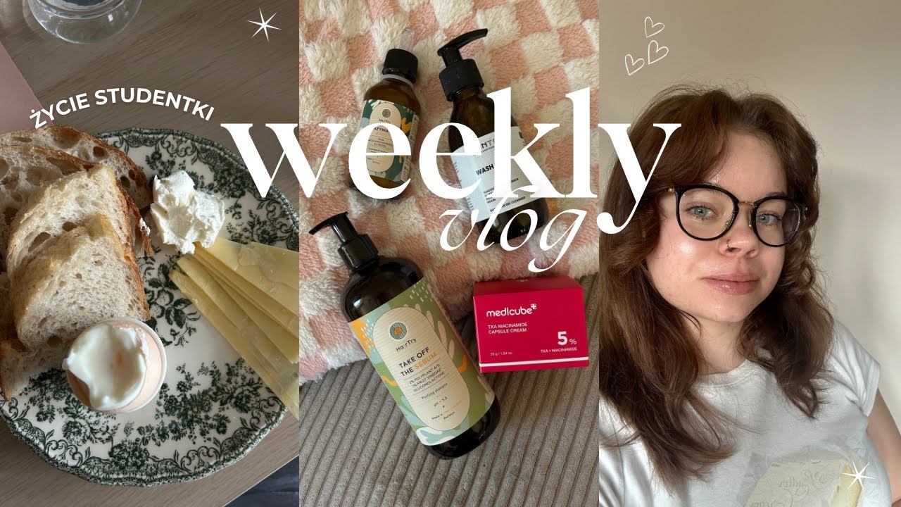 tydzień z życia studentki ✧ : haul kosmetyczny, nauka, książki 🌸🤍📚