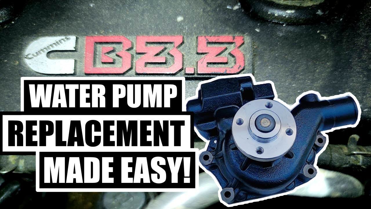 B3.3 CUMMINS WATER PUMP REPLACEMENT in DETAILS | VERMEER BC1000XC BRUSH CHIPPER