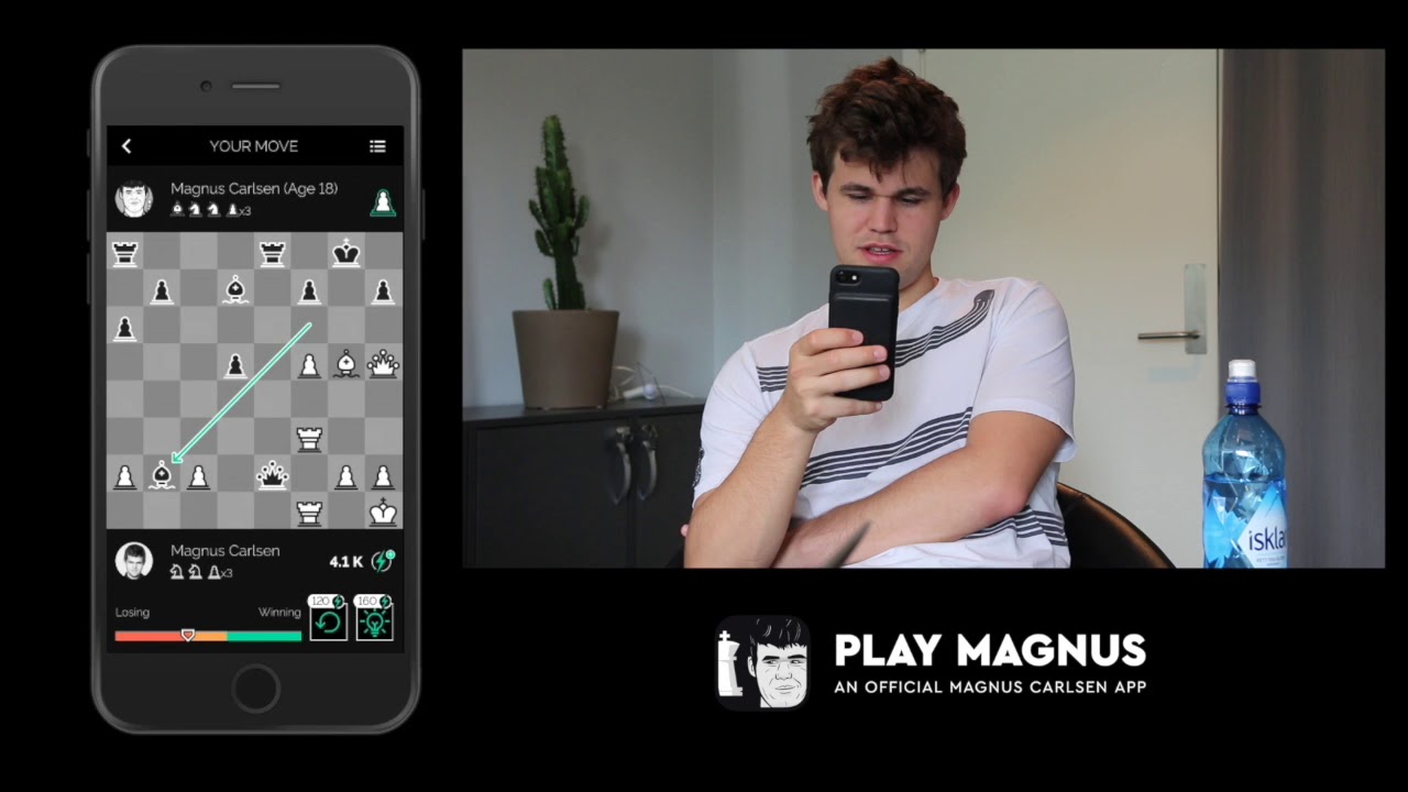 Magnus Carlsen vs. Himself at Age 18 on the Play Magnus app