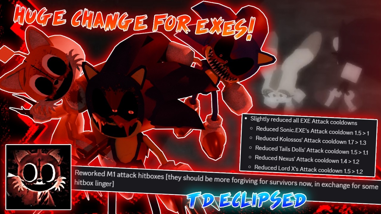 ALL EXE's Just Got A HUGE M1/Attack Change! | Sonic.EXE: The Disaster Eclipsed 1.39v EXE Gameplay