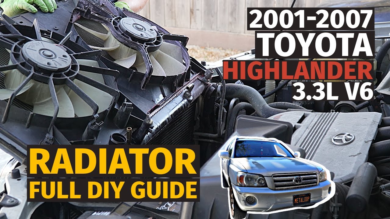 Устранена течь радиатора! Полное руководство по замене радиатора Toyota Highlander V6 2001–2007 г...