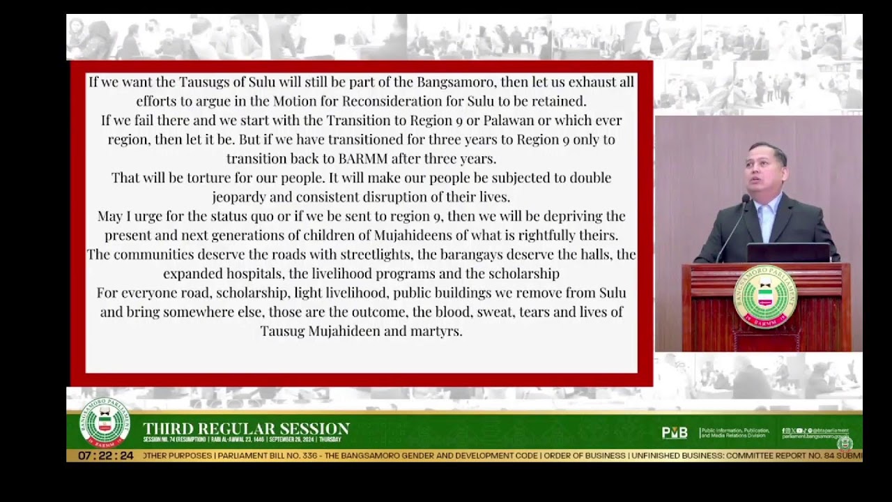 Sulu Exit from the Bangsamoro: Political, Economic and Security Implications