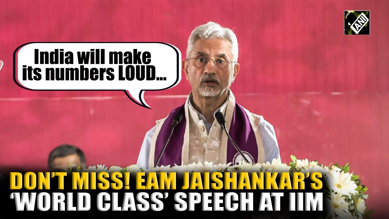 From power shifts to opportunities for India; Jaishankar delivers unmissable speech at IIM Raipur