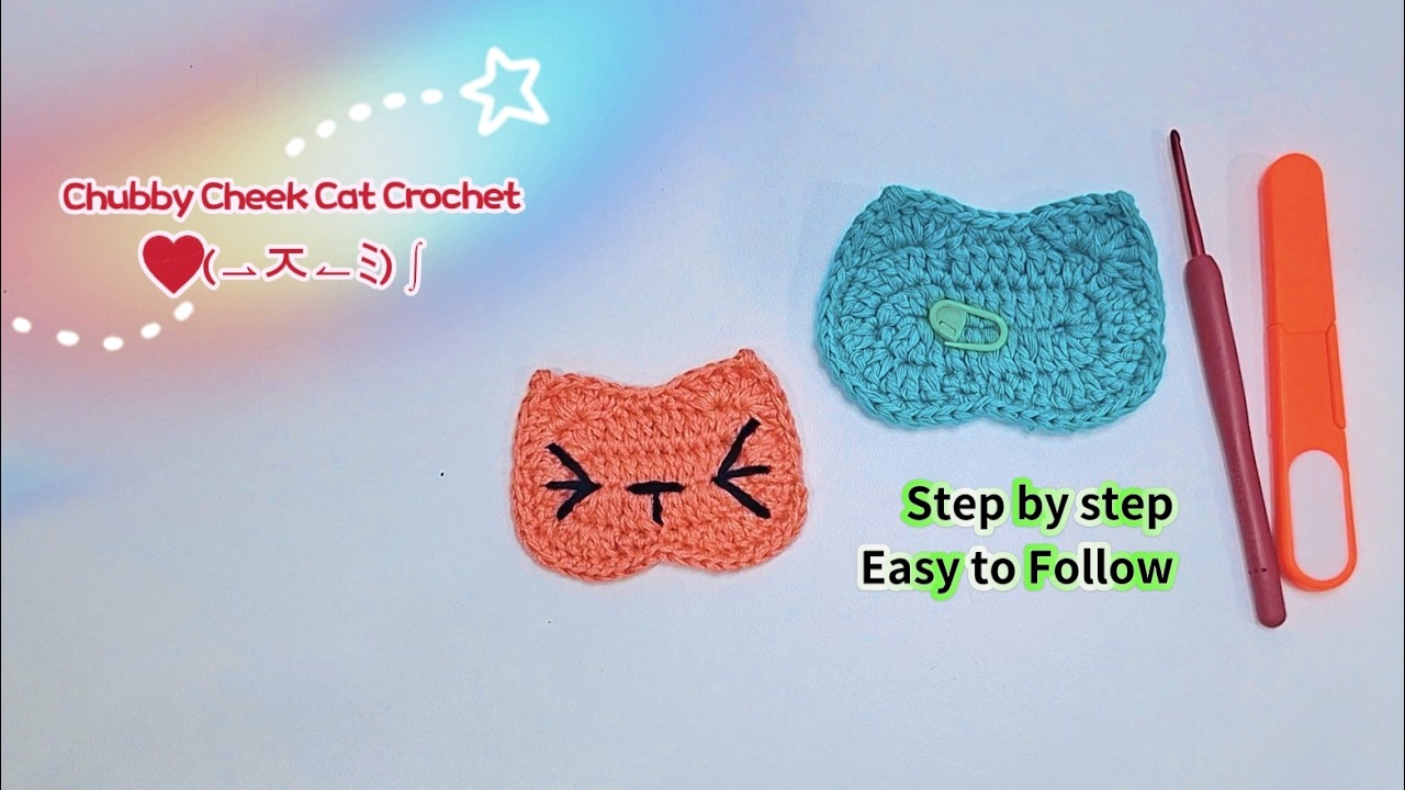 Easy Crochet Cat Head Crochet Tutorial Beginner Friendly - DIY - HANDMADE [Aizara Crochet]