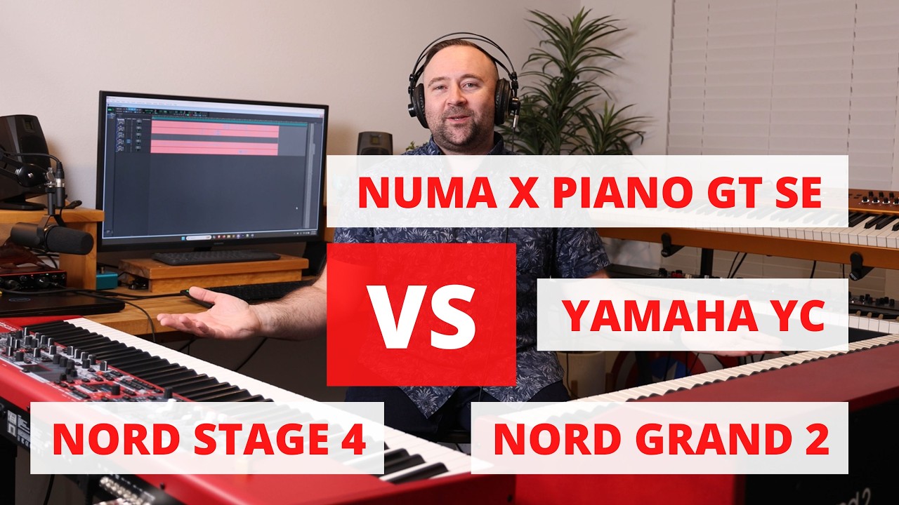 Сравнение взвешенных клавиатур! - Nord Stage 4 против Nord Grand 2 против Yamaha YC против Studio...