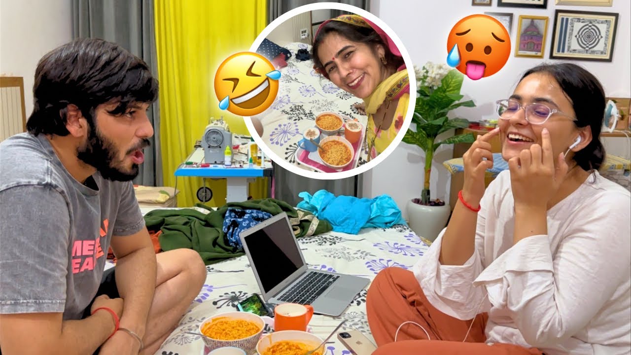 Spicy noodles खा के हुआ बुरा हाल 🥵 | धो कर खानी पड़ी 🤣