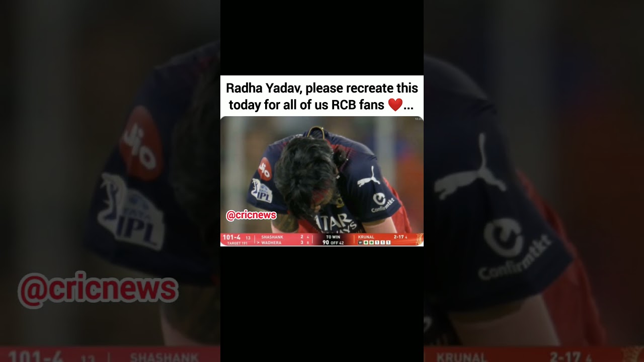 Radha Yadav please recreate this moments for all of us RCB fans ❤️ #wpl2026 #wpl #rcbvsdc #cricket