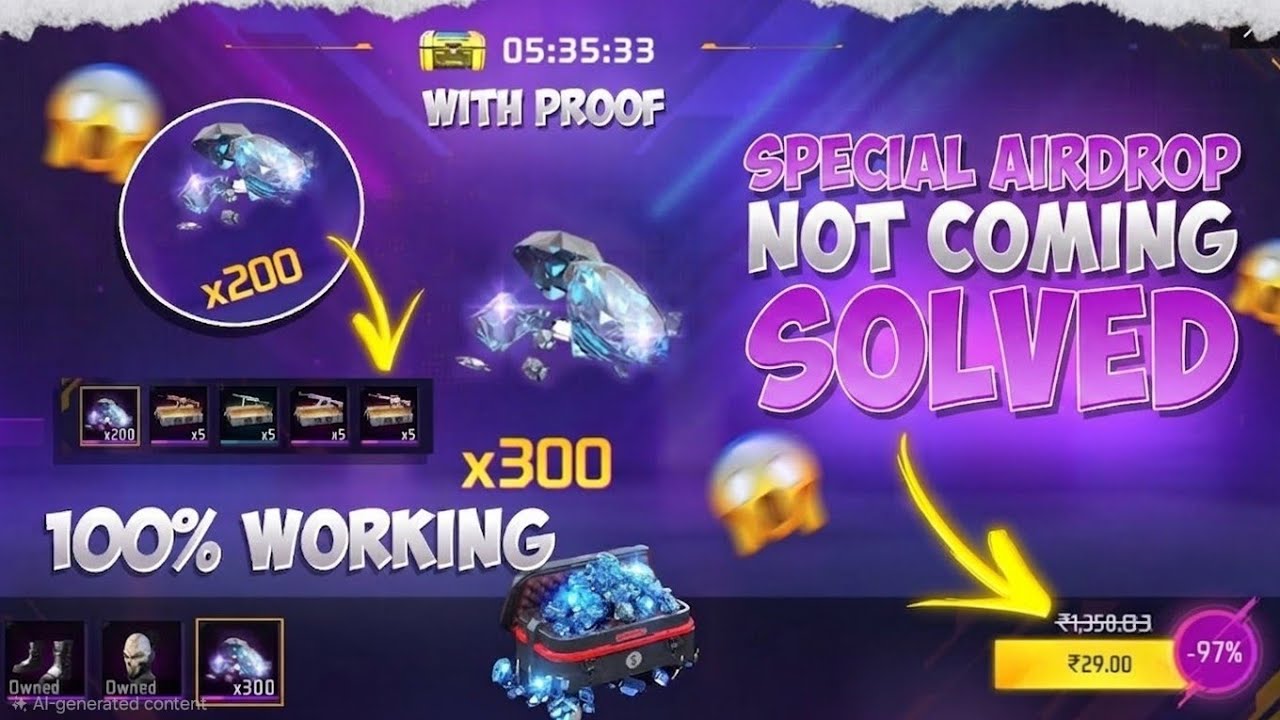 FREE FIRE SPECIAL AIRDROP NOT COMING SOLVED | HOW TO GET 29 RS SPECIAL AIRDROP TAMIL🔥😱