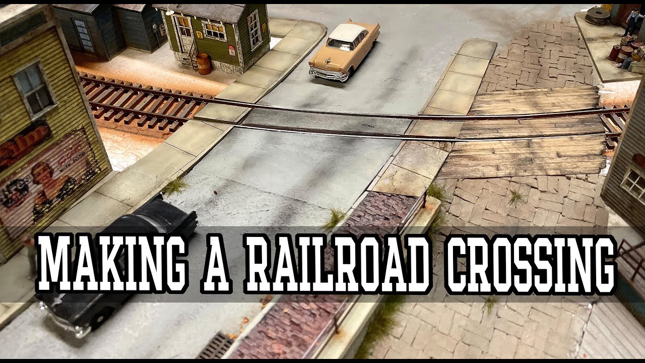 Making a model railroad crossing