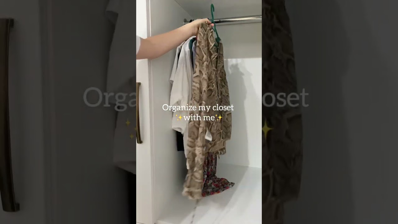 Organize my closet with me #organization #shorts #organizationtips #decluttering #organizewithme