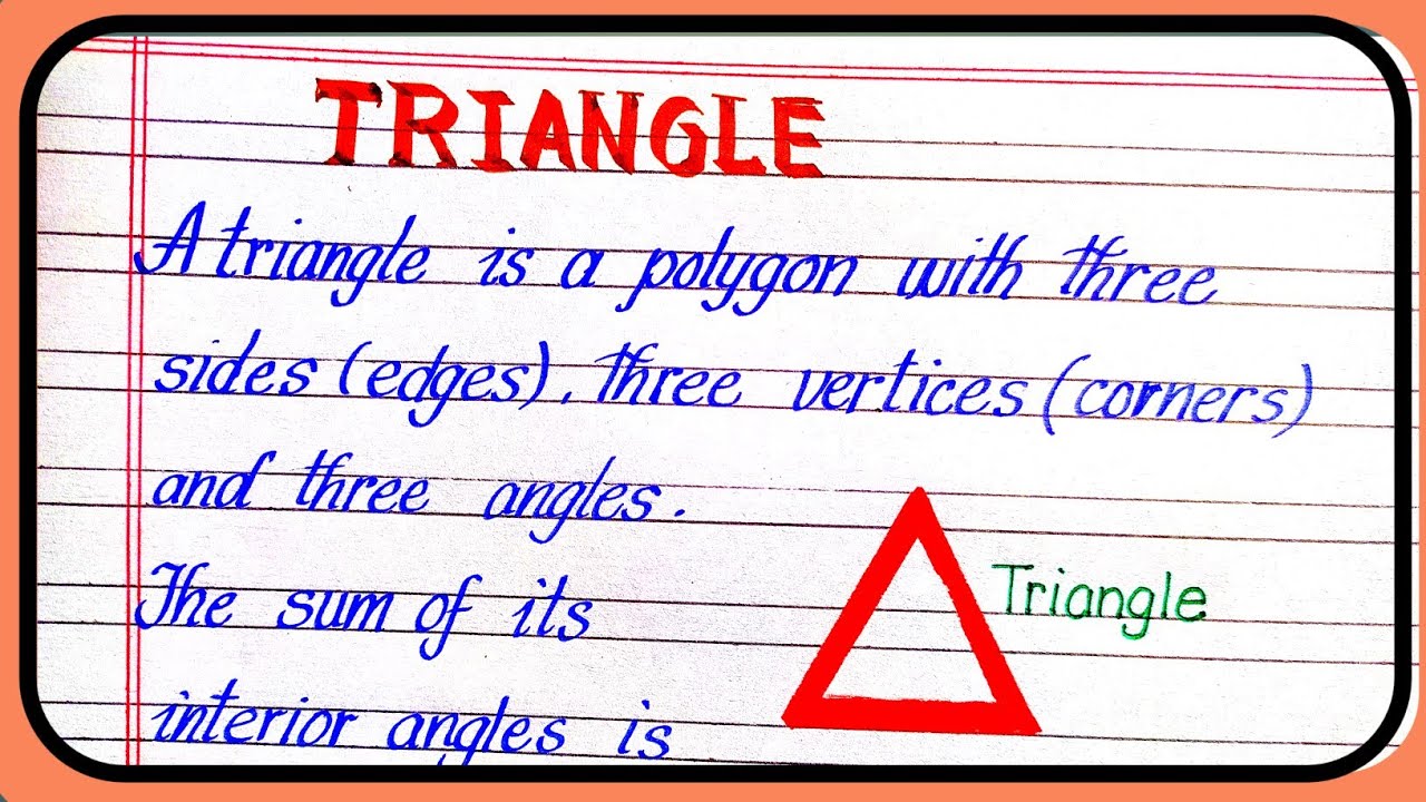 Definition of triangle | What is triangle | Types of triangle | Properties of triangle