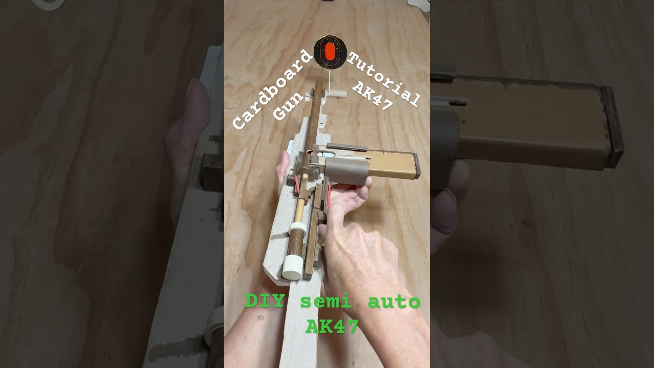 🔫Cardboard gun tutorial 🔫 🔫DIY semi auto ak47 #cardboardgun #tutorial #cardboard #craft #airsoft